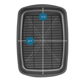 Baking with G&S HGVP07-AZ Four-Piece Nonstick Roaster with Rack and Lid Set, 17.375 in x 12.75 in x 0.375 in, Grey