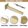 AddGrace 4 Pack Shelf Brackets Wall Mounted Gold Shelf Brackets