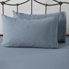 3 Piece Jersey Knit Twin Cotton Blend Blue Sheet Set