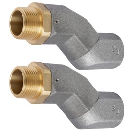 RANSOTO 2PCS 3/4 Inch NPT Fuel Hose Nozzle Swivel Multi Plane 360 Rotating Fuel Tank Connector for Fuel Transfer Pump Diesel Gasoline Kerosene