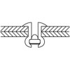 LOBTEX Color Blind Rivets Black Ecopack Aluminum/Steel 5-4 (Pack of