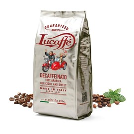 Lucaffe Decaf 100% Arabica Coffee Whole Beans 700g. Bag Delicious and Sweet Imported from Italy