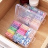 14-Compartment Clear Plastic Jewelry Organizer Box - Small Square Storage