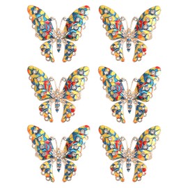 6PCS Butterfly Napkin Rings Decorate Your Table in Christmas, Thanksgiving, Birthday Party, Wedding, Friends Dinner, Business Banquet and Other Festivals and Occasions. (01)