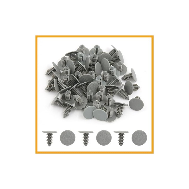 Partuto 50pcs Plastic Trim Clips Bumper Front Door Rivets Fastener