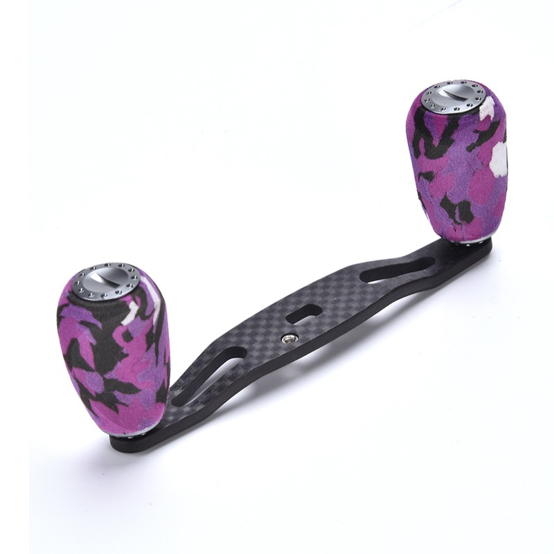 Fishing Reel Handle Knob Carbon Fiber Frame with Fittings Replacement