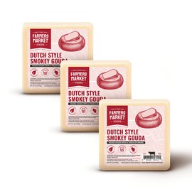 Farmers Market, Gluten Free, Keto, Paleo, Low Sodium, Zero Sugar, Wisconsin Cheese Gift Sets, 3-Pack, Dutch Style Smokey Gouda