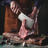 Juvale Meat Cleaver - 8-Inch Stainless Steel Blade, Wood Handle