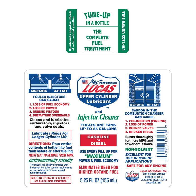 Lucas Oil 10020 Fuel Treatment - 5.25 Ounce (Pack of