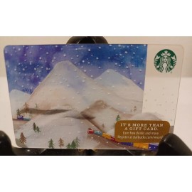 STARBUCKS CARD 2016 " SNOWY CHRISTMAS TRAIN RIDE " GREAT PRICE~BRAND NEW