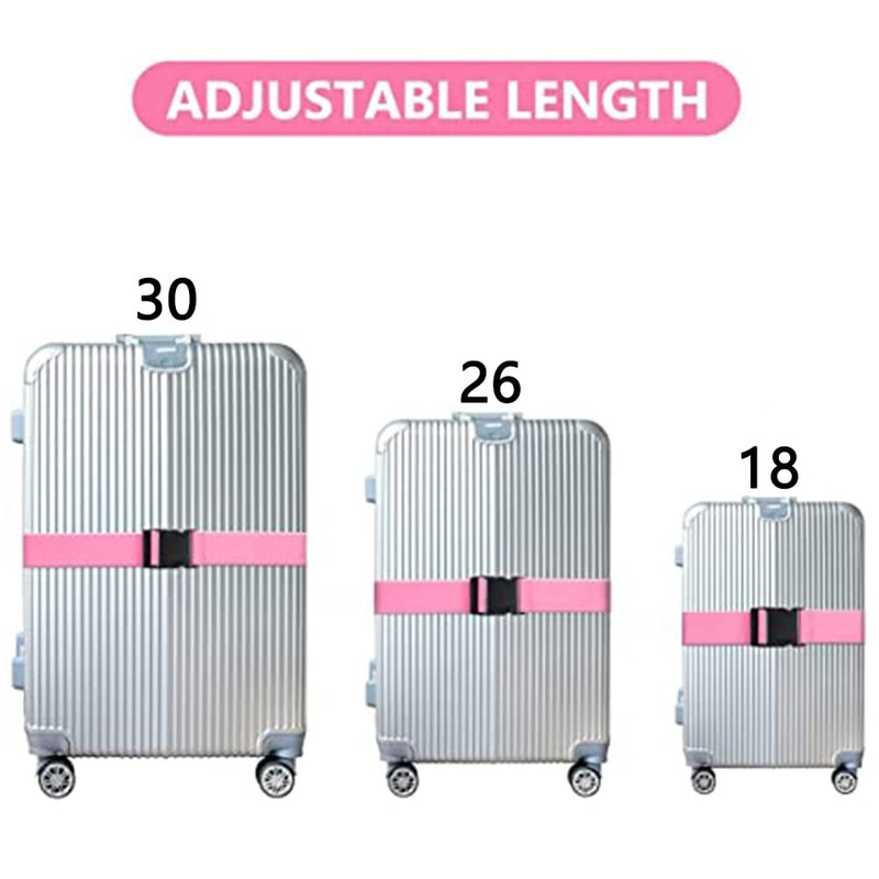 Luggage Straps Suitcases Belts, 6 Pack Adjustable Travel Packing Belt,