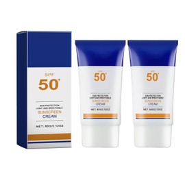 2 Stück Face Mattifying Sun Protection SPF50+, Anti-Ageing Sun Cream, Hydrating Care, Physical Sunscreen, Schützt vor UV-Strahlen, Schützt die Haut, Für alle Hauttypen Geeignet