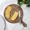 Godinger Round Wood Chopping Cutting Board with Handle Kitchen for