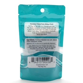 Salty Wahine Gourmet Hawaiian Sea Salts, Kiawe Smoke, 4 Oz Packet