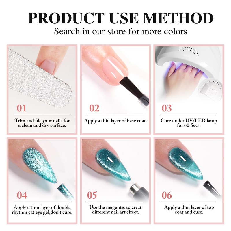 Double Rhythm 0.5 OZ Cat Eye Gel Polish with Magnet