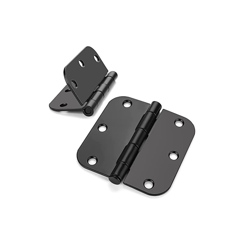 Haidms 48 Pack Matte Black Door Hinges No Squeak 3.5