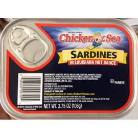 Chicken of the Sea Sardines in Louisiana Hot Sauce 3.75oz (9 Tins)