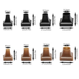 Eterspr Pack of 16 Black and Apricot High Heels Protectors, Non-Slip Cover for High Heels, Can Dampen High Heels and Protect Against Wear