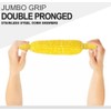 8 Jumbo Corn Skewers - Stainless Steel Cob Forks Holders,