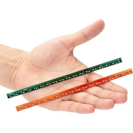 - Small Architectural Scale Ruler, Aluminium, 6 Inch, 2 Pack, Green and Orange, Pocket Size Ruler, Triangle Ruler, Metal Ruler Set, Architect Scale Ruler for Blueprints - Color: B. Green & Orange