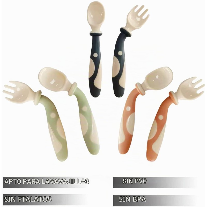 Cucharas de silicona para bebé PandaEar L01 – Set de