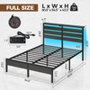 Rolanstar Bed Frame Full Size with USB Charging Station, LED