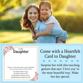 EPIRORA Daughter Gifts from Mum Dad, Silver Infinity Pendant Necklace Jewellery Daughter Presents for Women on Birthday Christmas Mother's Day Valentines Day