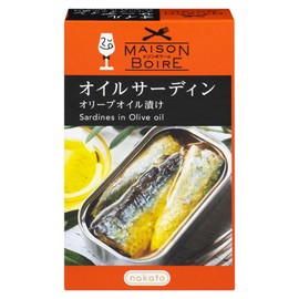 Nakato Maison Boire Oil Sardine Pickled in Olive Oil, 4.2 oz (120 g) (88 g)