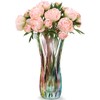 Flower Vase Large Size11.8 inch Phoenix Tail Shape Thickened Crystal