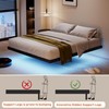 qimamo 14 Inch Floating Full Bed Frame with Smart LED