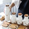 MAGICVOGEL Keramik Ölflasche Ölbehälter 380ml Ölspender Olivenölspender mit Korkdeckel Essig