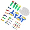 25Pcs Sponge Paint Brush Set Stamp Palette Kit Kids Graffiti