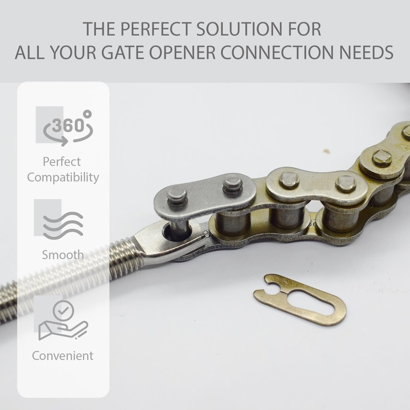 Sliding Gate Roller Chain Connecting Links for Chain Driven Sliding