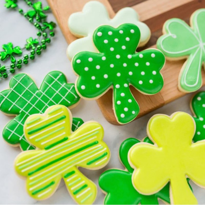 JOB JOL Cookie Cutters 3 PCS, Shamrock Cookie Cutters, 2.5'',