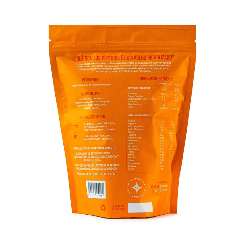 Péptidos de Colágeno Hidrolizado 450 grs.