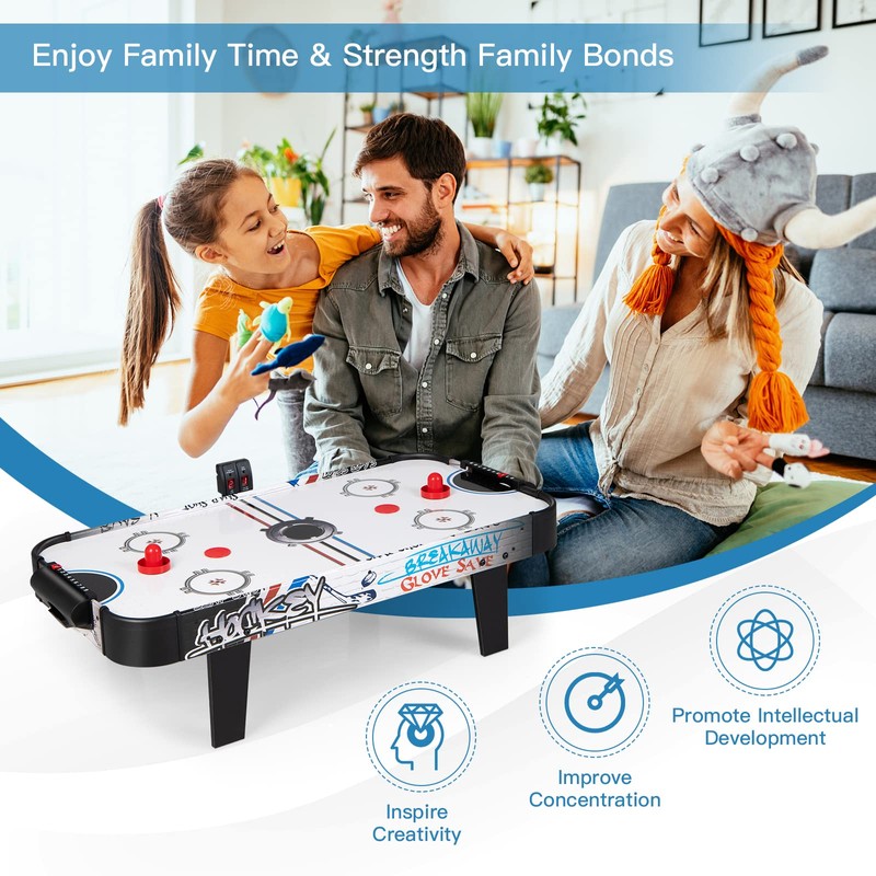 GYMAX Air Hockey Table, 42” Table Top Air Hockey with