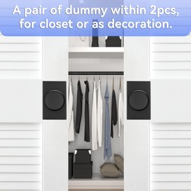 Pomos de Puerta Negros para Interiores, Manijas de Puerta Interiores para Clóset, Pomo de Puerta Pismo Dummy