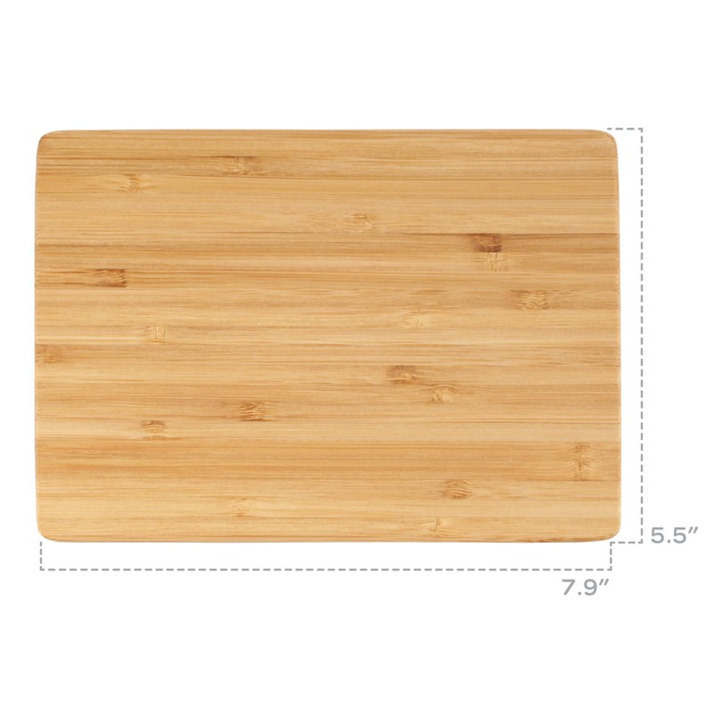 BambooMN Small Premium Bamboo Serving and Cutting Board, Charcuterie, Home
