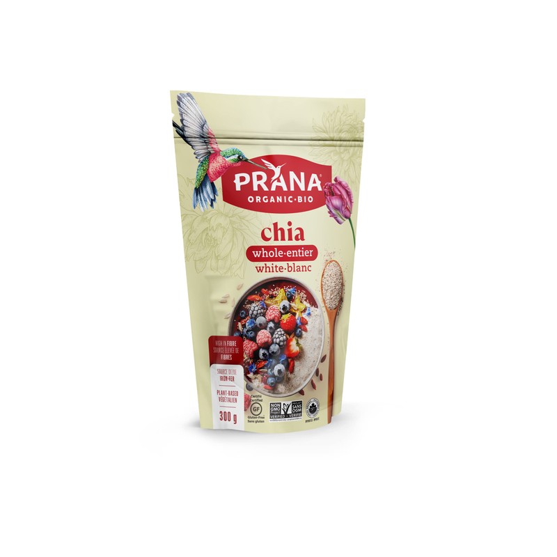 Prana – Organic Whole White Chia Seeds | Non-GMO, Gluten