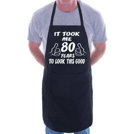 Print4U 80th Birthday It Took 80 Years BBQ Cooking Funny Novelty Apron Black