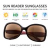 VITENZI Full Reader Sunglasses for Women, Oversized Reading Sunglasses with