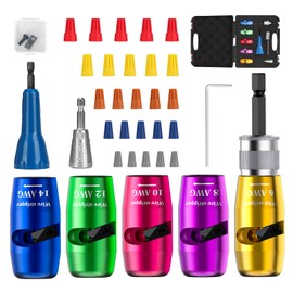 Wire Stripper for Drill, AWG 6/8/10/12/14 Gauge Electric Twister Tool for Drill, Automatic Wire Stripper Cable Wire Connector Toolbox, Portable Quick Cape Stripping Wire Twist Tool