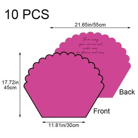 Hayaww 10 Sheets Petal Flowers Wrapping Paper Rose Flower Paper Bouquet Paper Gift Wrap Valentine's Day Wedding Gift Packaging DIY Bouquet Gift Birthday Party (A)