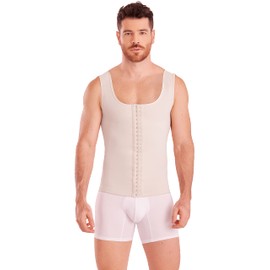 SHAPE CONCEPT 062 063 Fajas Colombianas para hombres Faja de alta compresión para hombre, Beige, Large