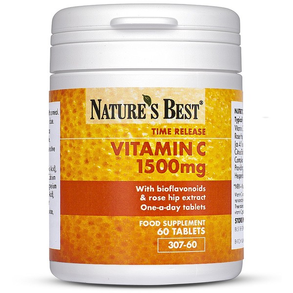 Natures Best Vitamin C 1500mg, Time Release Formula With Rosehips & Bioflavonoids, 60 TABLETS