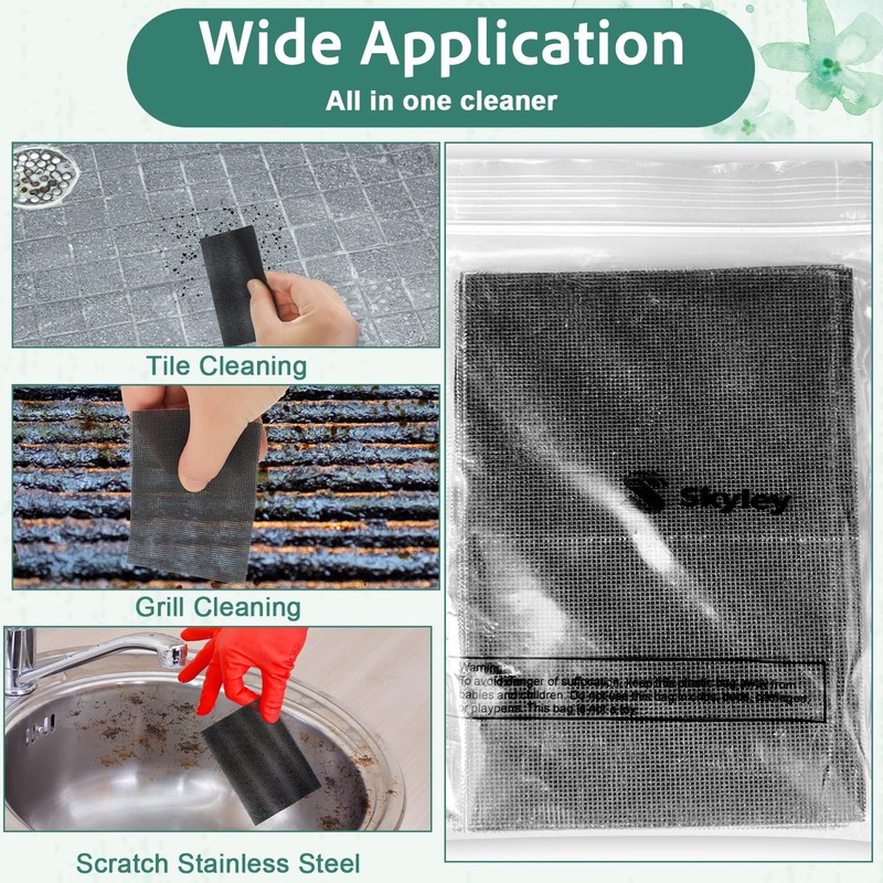 Skyley 24 Pack Flexible Scrubbing Screen Cleaning Mesh for Household