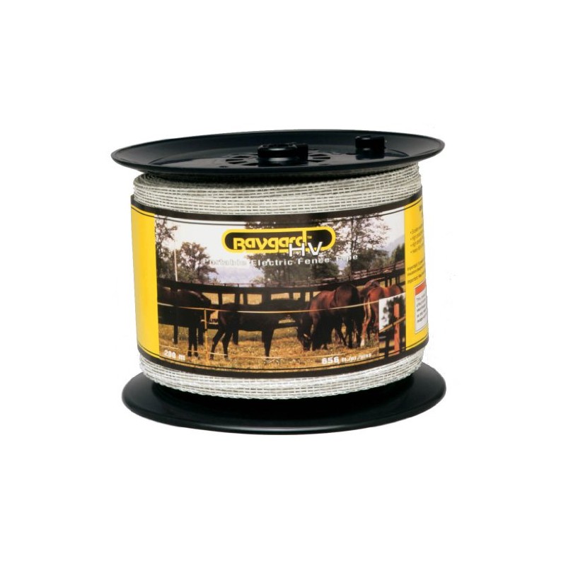 Baygard Electric Fence White Tape - 656 Feet 00680