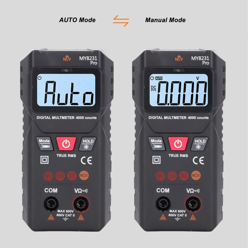 Smart Digital Multimeter 4000 Counts Automatic Identification Anti Burning Ohm