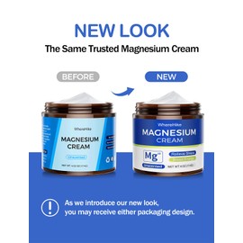 WhereHike Natural Topical Magnesium Cream for Sleep,Nighttime Magnesium Lotion for Pain and Leg Cramps,Muscle Relaxation,Calm,Deep Hydration for Skin Care.(Unscented)