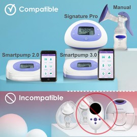Nenesupply 4 pc Duckbill Valves Compatible with Lansinoh Pumps Parts and Breast Pumps Replacement to Lansinoh Valves. Use with Signature Pro Smartpump Manual Pump